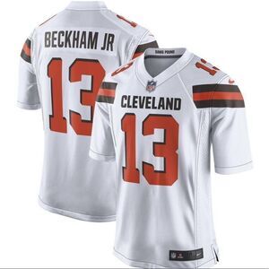 NFL x NIKE | NWT CLEVELAND BROWNS Beckham Jr On Field White Jersey Size Medium